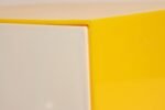 Vintage Yellow Acrylic Storage Cube with Three White Drawers after Joe Colombo - Image 12