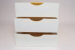 Vintage Yellow Acrylic Storage Cube with Three White Drawers after Joe Colombo - Image 3