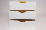 Vintage Yellow Acrylic Storage Cube with Three White Drawers after Joe Colombo - Image 3