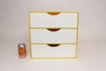 Vintage Yellow Acrylic Storage Cube with Three White Drawers after Joe Colombo - Image 10
