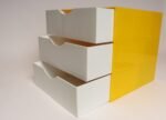 Vintage Yellow Acrylic Storage Cube with Three White Drawers after Joe Colombo - Image 8