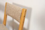 Set of Four Vintage Postmodern Swiveling Bar Stools in Oak and Tawny Bouclé - Image 17