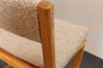 Set of Four Vintage Postmodern Swiveling Bar Stools in Oak and Tawny Bouclé - Image 20