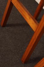 Pair of Vintage Mexican Modern Pine and Woven Palm Bar Stools by Muebles Austin - Image 25