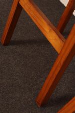 Pair of Vintage Mexican Modern Pine and Woven Palm Bar Stools by Muebles Austin - Image 25