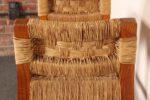 Pair of Vintage Mexican Modern Pine and Woven Palm Bar Stools by Muebles Austin - Image 21