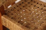 Pair of Vintage Mexican Modern Pine and Woven Palm Bar Stools by Muebles Austin - Image 18