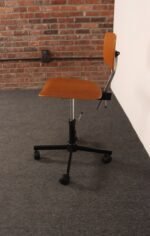 Danish Modern Kevi Swiveling Task Chair in Teak by Jorgen Rasmussen for Rabami - Image 6