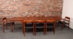 Set of Eight Danish Teak and Leather Niels O Møller Dining Chairs Models 75 & 56 - Image 28