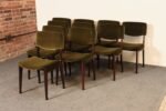 Set of Ten Italian Rosewood and Velvet Dining Chairs by Ico Parisi for M.I.M. - Image 5