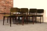 Set of Ten Italian Rosewood and Velvet Dining Chairs by Ico Parisi for M.I.M. - Image 6