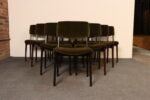 Set of Ten Italian Rosewood and Velvet Dining Chairs by Ico Parisi for M.I.M. - Image 7