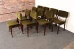 Set of Ten Italian Rosewood and Velvet Dining Chairs by Ico Parisi for M.I.M. - Image 13