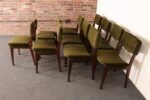 Set of Ten Italian Rosewood and Velvet Dining Chairs by Ico Parisi for M.I.M. - Image 12