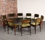 Set of Ten Italian Rosewood and Velvet Dining Chairs by Ico Parisi for M.I.M. - Image 2