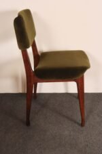 Set of Ten Italian Rosewood and Velvet Dining Chairs by Ico Parisi for M.I.M. - Image 14