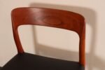 Set of Eight Danish Teak and Leather Niels O Møller Dining Chairs Models 75 & 56 - Image 14