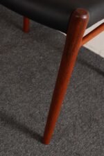 Set of Eight Danish Teak and Leather Niels O Møller Dining Chairs Models 75 & 56 - Image 17