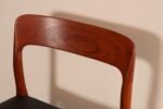 Set of Eight Danish Teak and Leather Niels O Møller Dining Chairs Models 75 & 56 - Image 19