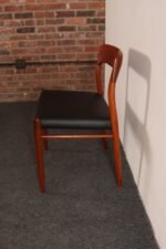Set of Eight Danish Teak and Leather Niels O Møller Dining Chairs Models 75 & 56 - Image 10