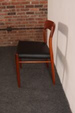 Set of Eight Danish Teak and Leather Niels O Møller Dining Chairs Models 75 & 56 - Image 10