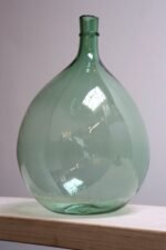 Vintage Italian Mouth Blown Glass Bulbous Demijohn in Seafoam Green - Image 5