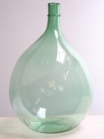 Vintage Italian Mouth Blown Glass Bulbous Demijohn in Seafoam Green - Image 2