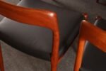 Set of Eight Danish Teak and Leather Niels O Møller Dining Chairs Models 75 & 56 - Image 22