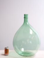 Vintage Italian Mouth Blown Glass Bulbous Demijohn in Seafoam Green - Image 7