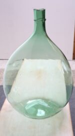 Vintage Italian Mouth Blown Glass Bulbous Demijohn in Seafoam Green - Image 13