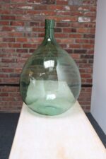 Vintage Italian Mouth Blown Glass Bulbous Demijohn in Seafoam Green - Image 4