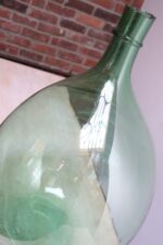 Vintage Italian Mouth Blown Glass Bulbous Demijohn in Seafoam Green - Image 14