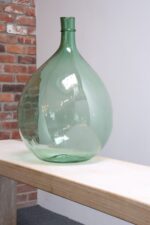 Vintage Italian Mouth Blown Glass Bulbous Demijohn in Seafoam Green - Image 3