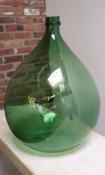Vintage Italian Emerald Green Blown Glass Teardrop-Form Demijohn Carboy - Image 5