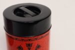 Set of Three Japanese Modern Nesting Canisters With Red and Black Floral Decoration - Image 16