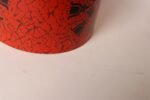 Set of Three Japanese Modern Nesting Canisters With Red and Black Floral Decoration - Image 20
