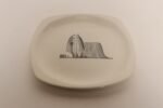 Vintage Porcelain Square "Lhasa Apso" Plate by Al Hirschfeld for Paden City Pottery - Image 3