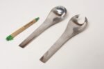 Danish Modernist "Blue Shark" Salad Servers by Svend Siune for Georg Jensen - Image 9