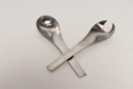 Danish Modernist "Blue Shark" Salad Servers by Svend Siune for Georg Jensen - Image 7