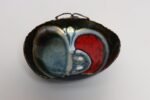 Italian Modern Enamel on Copper "Apple" Dish by Rame d'Arte Lavorazione Laurana - Image 4