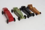 Set of Four Vintage Painted Pinewood Racers - Image 8