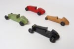 Set of Four Vintage Painted Pinewood Racers - Image 7