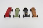 Set of Four Vintage Painted Pinewood Racers - Image 4