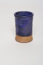 Vintage Studio Pottery Indigo "Thyme" Herb Cylindrical Vessel by Deanna Nichols - Image 3