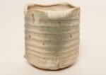 Small Vintage Green and Beige Speckled Stoneware Bud Vase by Deanna Nichols - Image 5