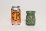 Petite Vintage Green Glaze Studio Ceramic Sgraffito Bud Vase by Deanna Nichols - Image 5