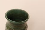 Petite Vintage Green Glaze Studio Ceramic Sgraffito Bud Vase by Deanna Nichols - Image 9