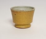 Petite Vintage Matte Ochre Studio Stoneware Vessel / Bud Vase by Deanna Nichols - Image 3