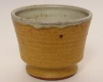 Petite Vintage Matte Ochre Studio Stoneware Vessel / Bud Vase by Deanna Nichols - Image 2