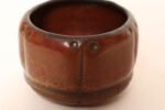 Diminutive Vintage Red Variegated Incised Stoneware Vessel by Deanna Nichols - Image 2